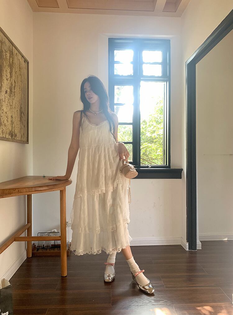 【dress】Vネックロングワンピース G20465