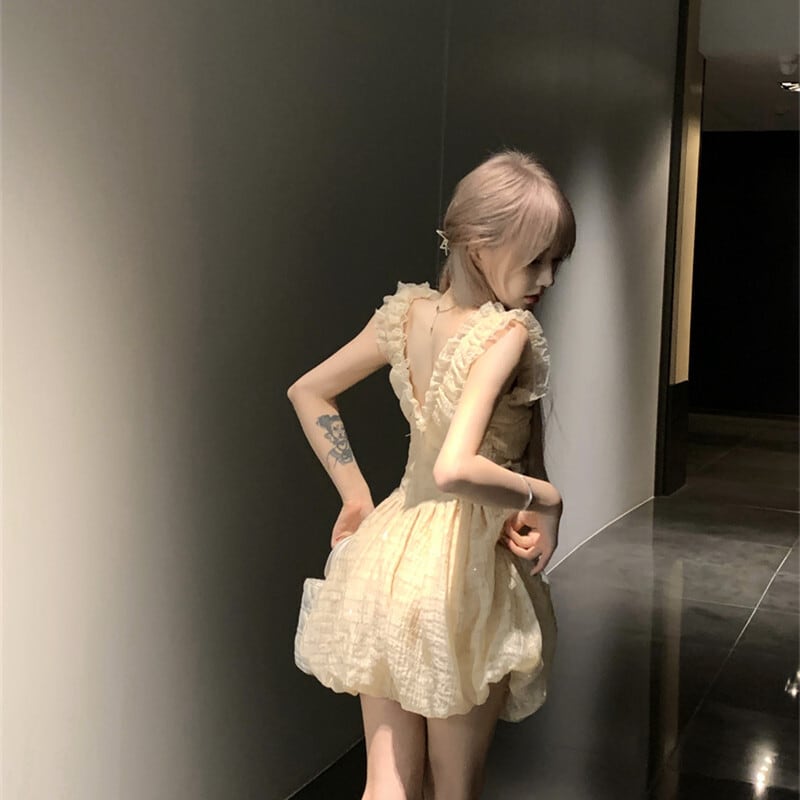 【dress】フリルデートワンピース　M30069