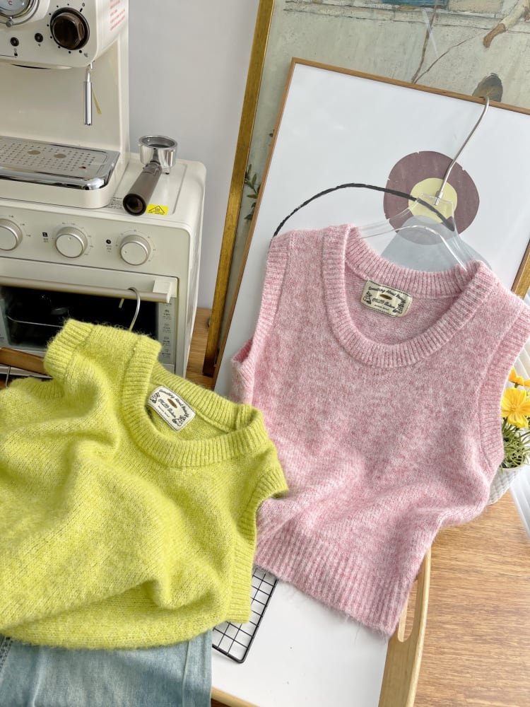 【tops】ニットベスト　M25475