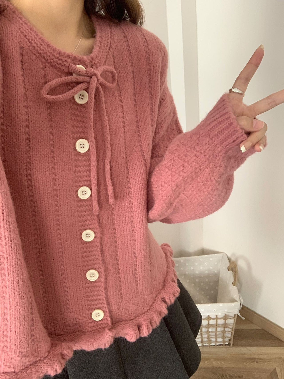 【outer】ニットカーデ　M26423