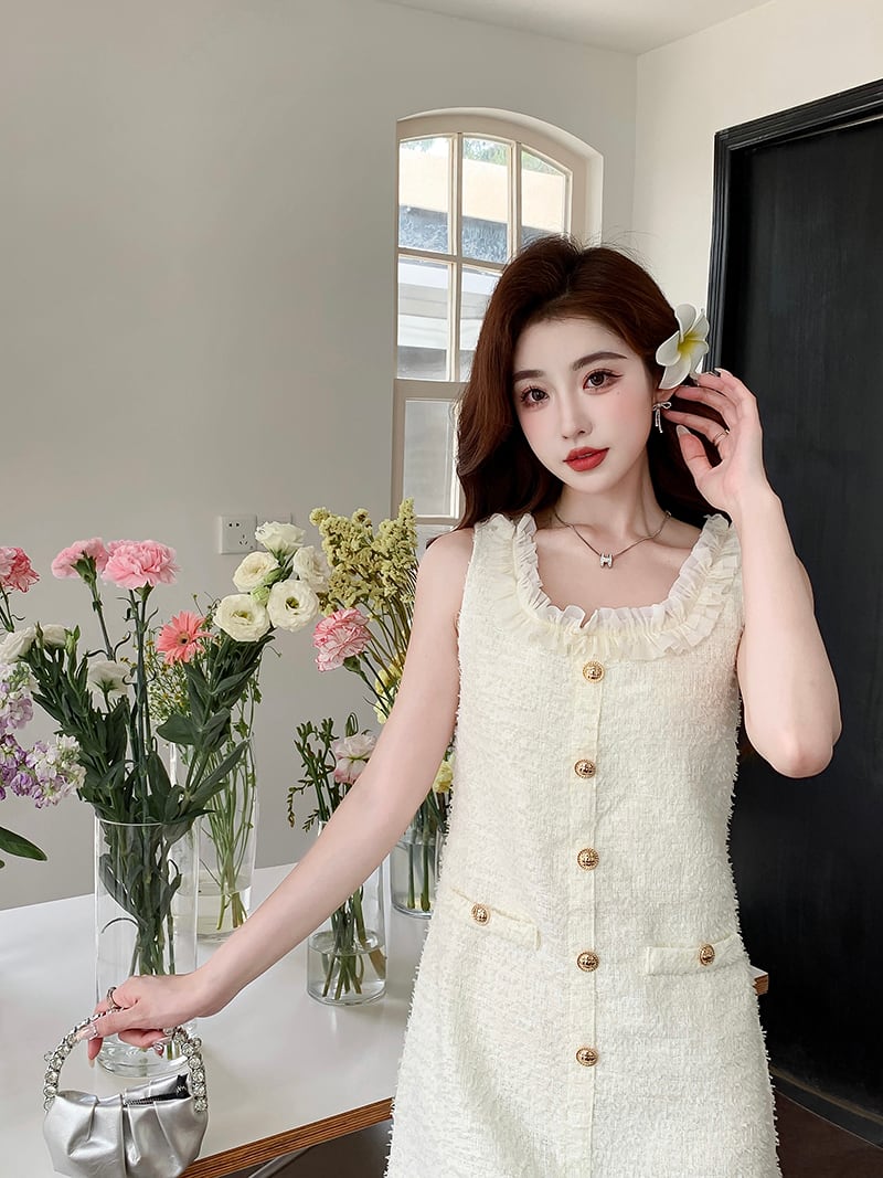 【dress】ボタンデザインワンピース　M24073