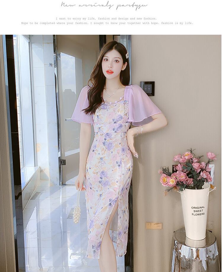 【dress】スクエアネック花柄ワンピース G20663