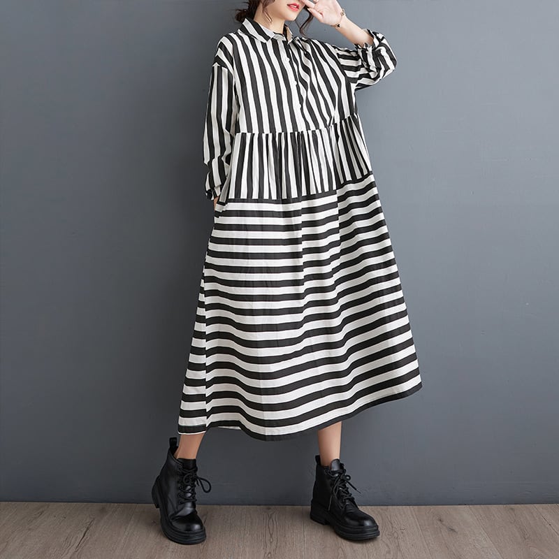 【dress】POLOネックシャツワンピース　M18947