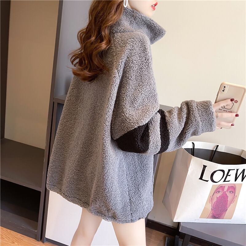 【tops】好感度UP〜気質満点トップススタンドネック裏起毛厚手合わせやすいパーカー G10252