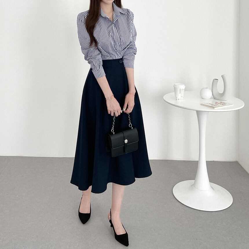 【dress】切り替えシャツワンピース　M29587
