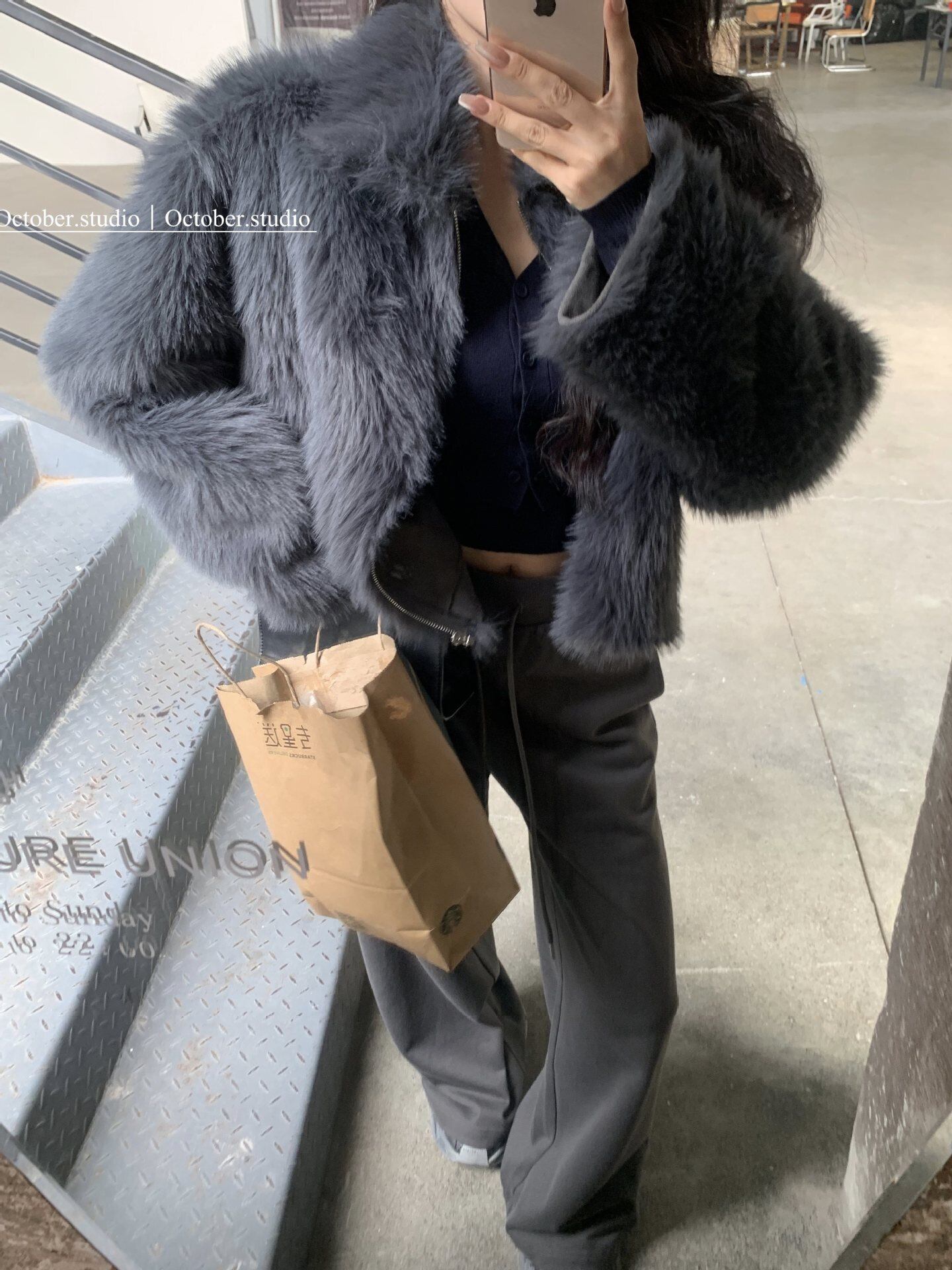 【outer】ファーショートコート　M27964