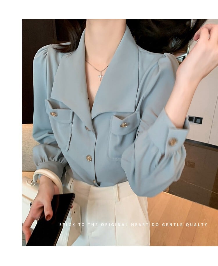 【tops】OL、通勤シャツ　M17101
