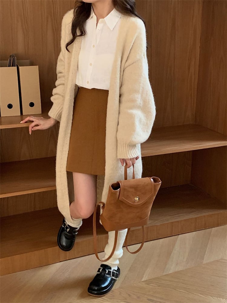 【outer】ロング丈ニットカーデ　M25967