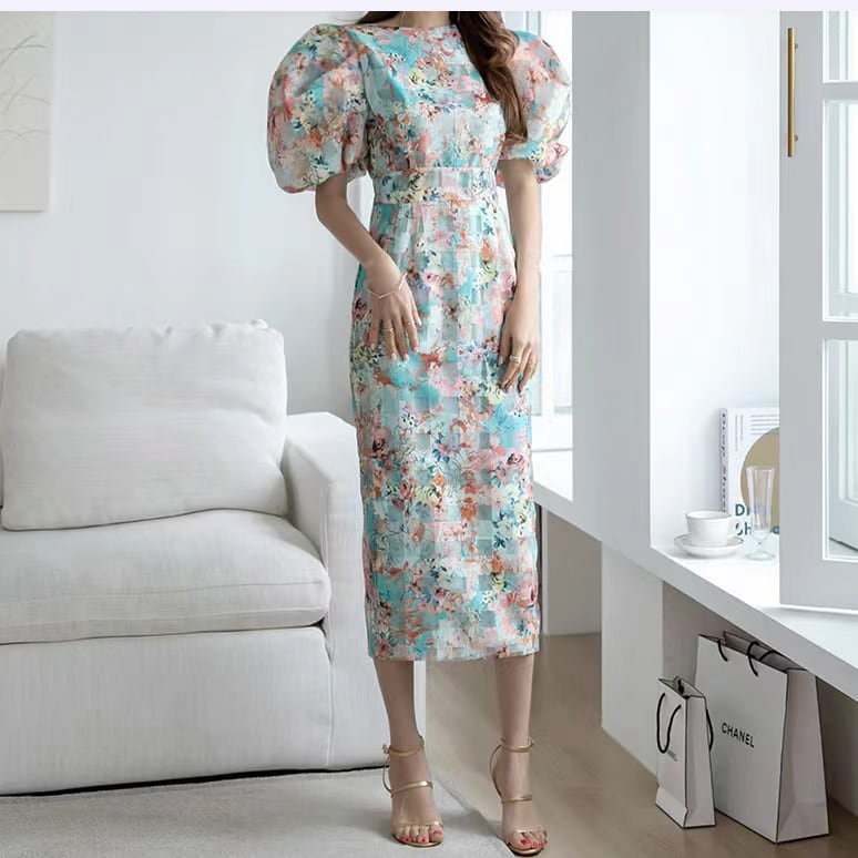 【dress】プリントワンピース　M24812