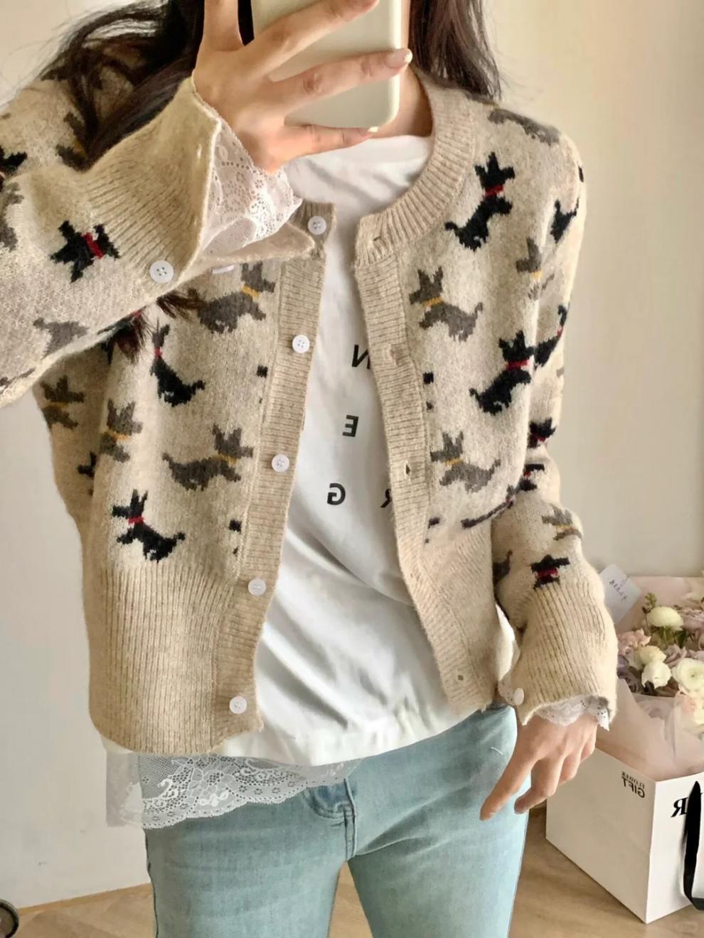【outer】ニットカーデ　M25610