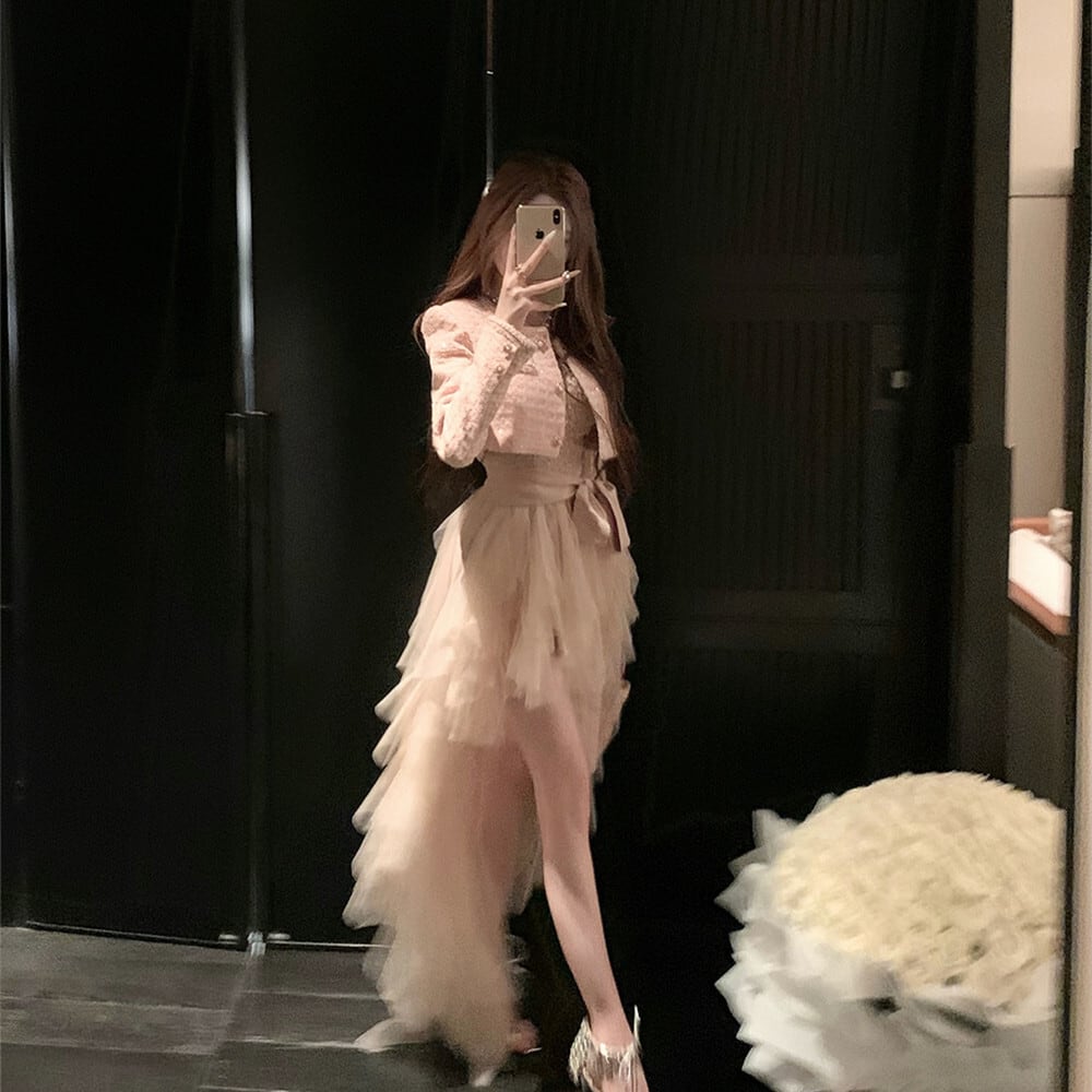 【dress】イレヘムチュールワンピース　N3411