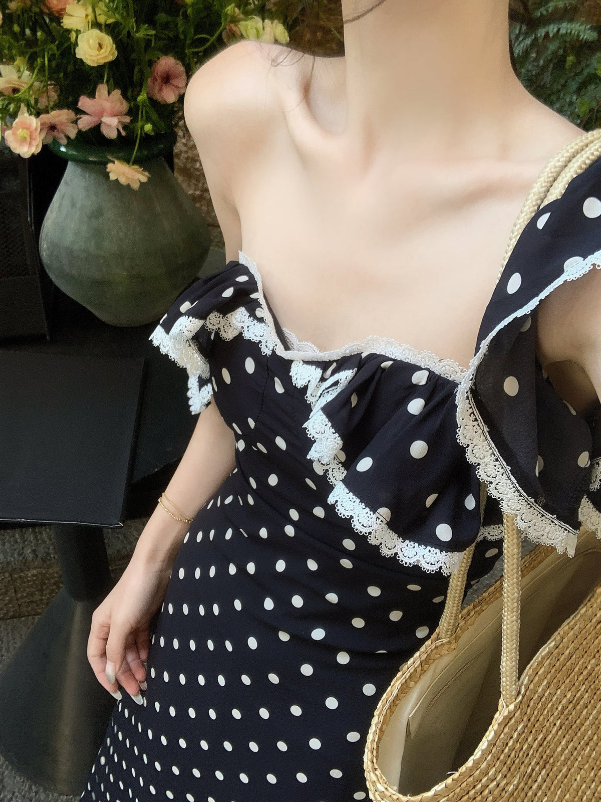 【dress】ドット柄デートワンピース　M30169