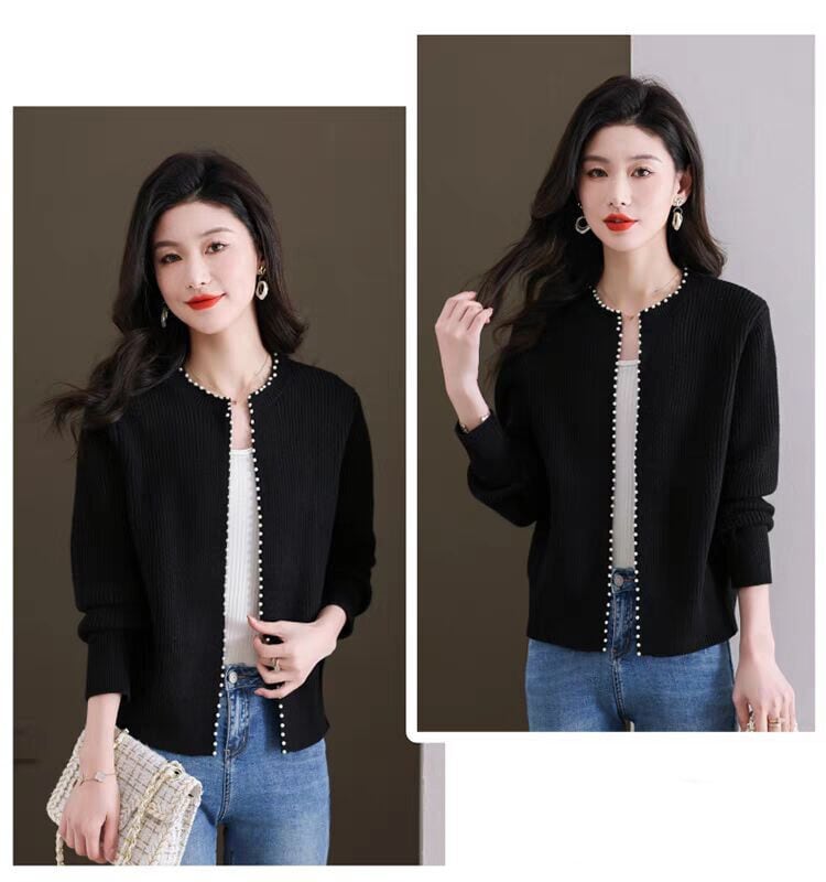 【outer】パールニットカーデ　M26259
