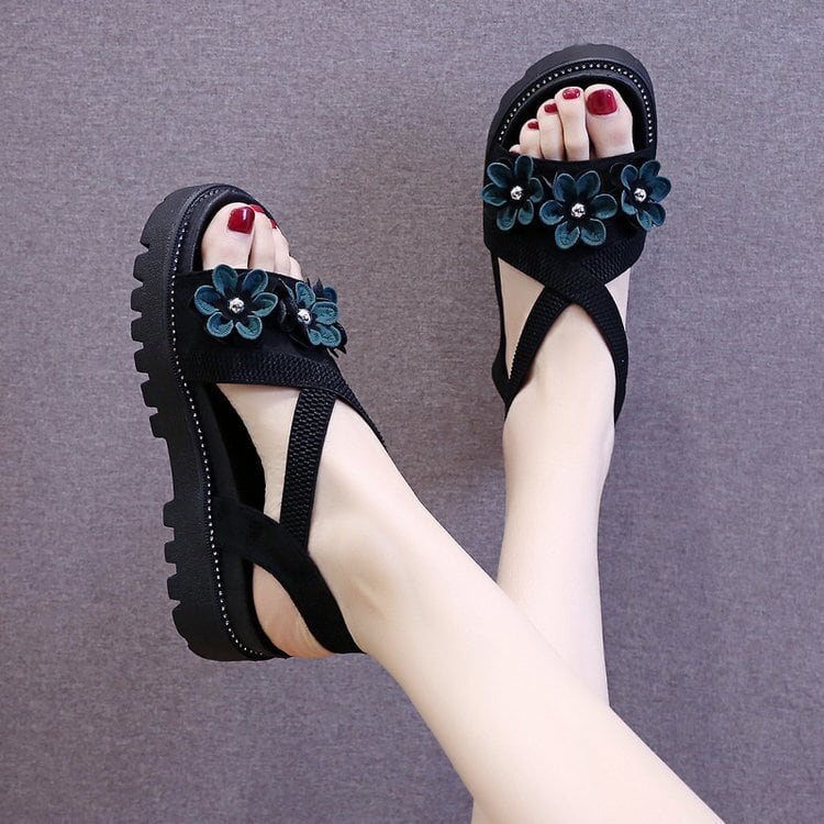 【shoes】立体フラワーサンダル　M24651