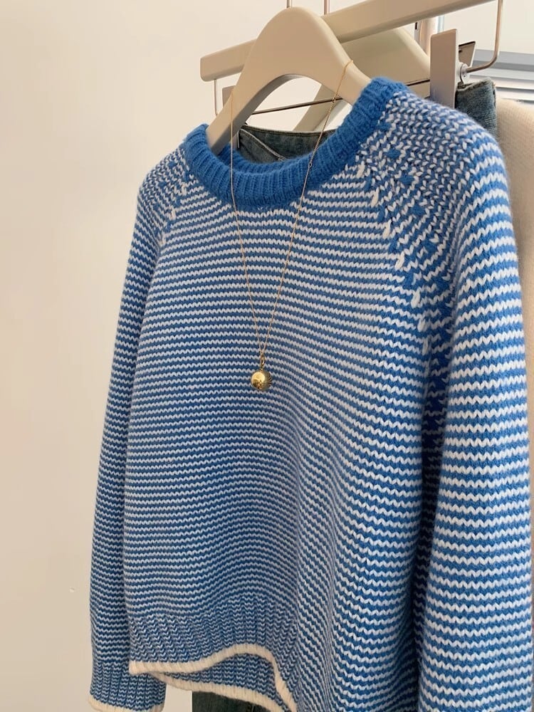 【tops】クルーネックニットセーター　M29298