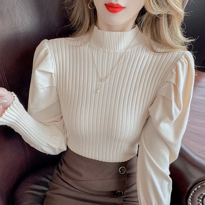 【tops】ランタンスリーブファッションスウィートニットセーター G4497