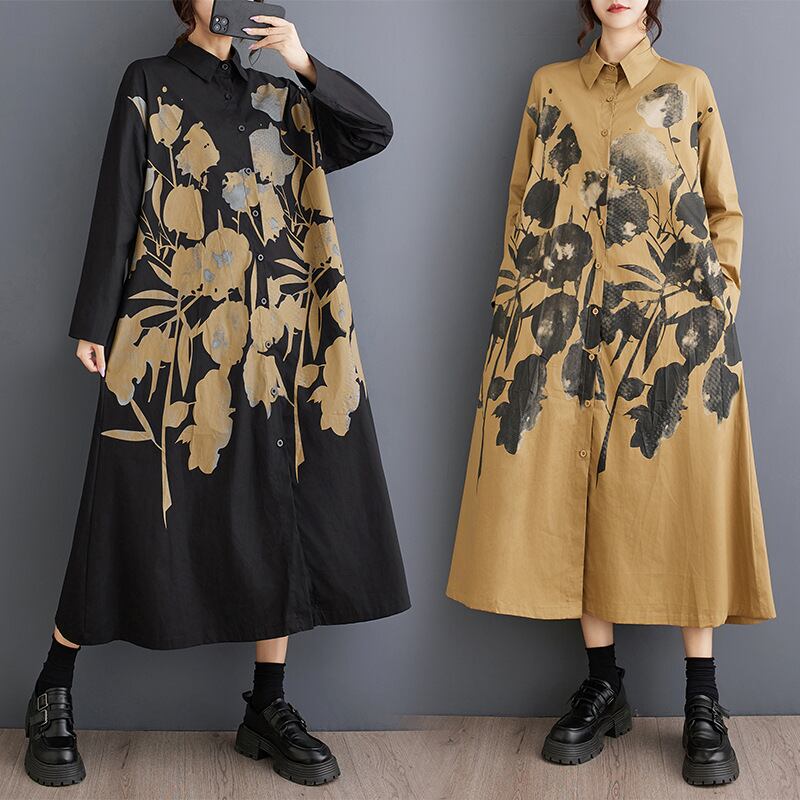 【dress】プリントカジュアルワンピース　M28452