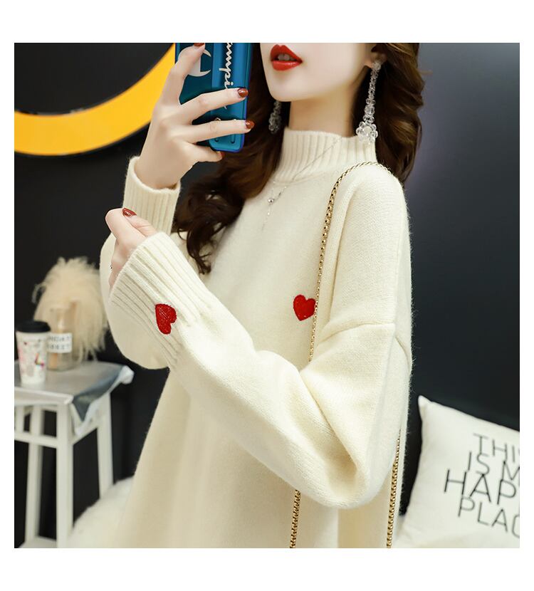 【dress】人気集中アイテム!気質満点スウィートシンプルゆったりニットワンピース G2655