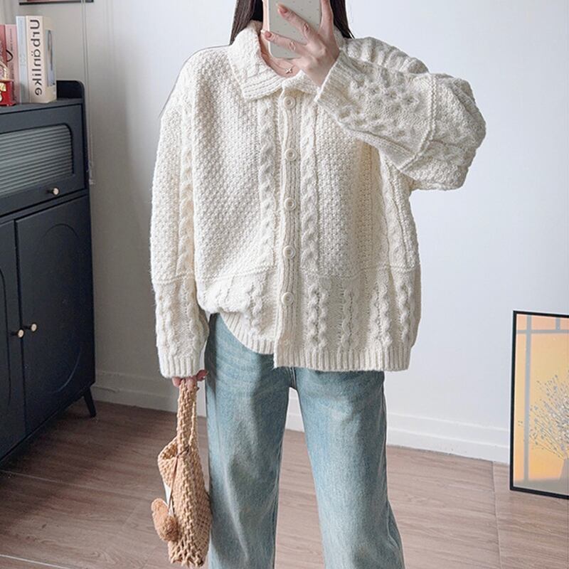 【outer】ニットカーディガン Q7147
