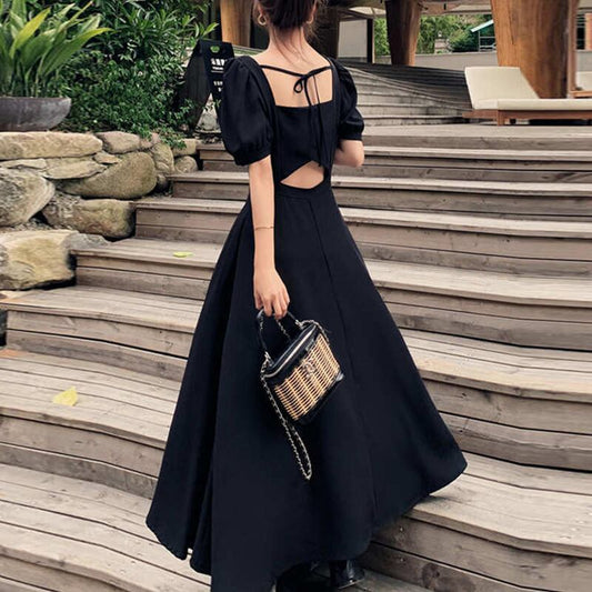 【dress】フランス風!気質満点レトロスウィートルーズ大きいサイズ着痩せ大きいサイズワンピース G6769