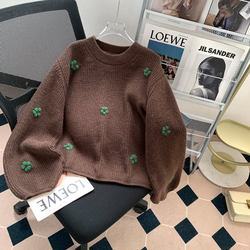 【tops】クルーネックニットセーター　M28853