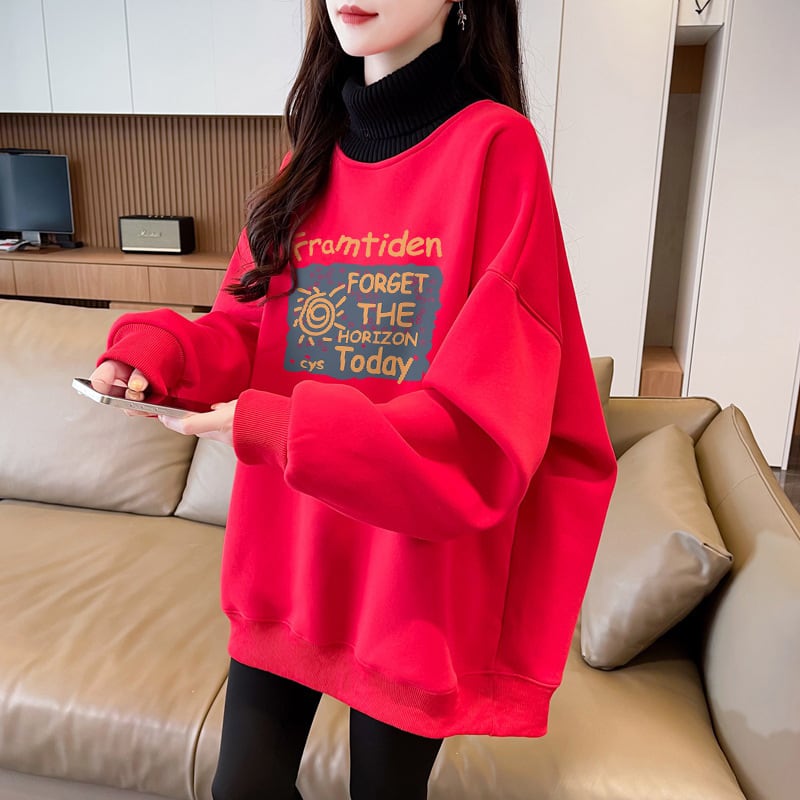 【tops】裹起毛切り替えプルオーバー　M28735
