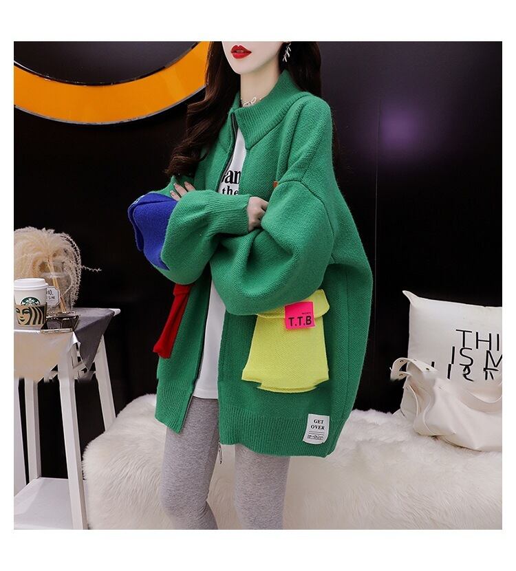 【outer】切り替えニットカーデ　M27843
