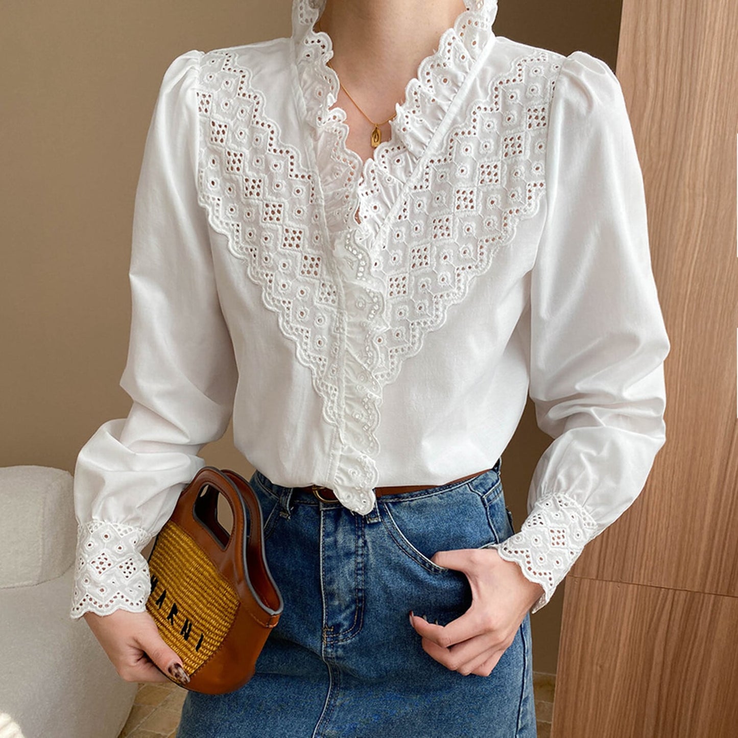 【tops】レースブラウス　N2975