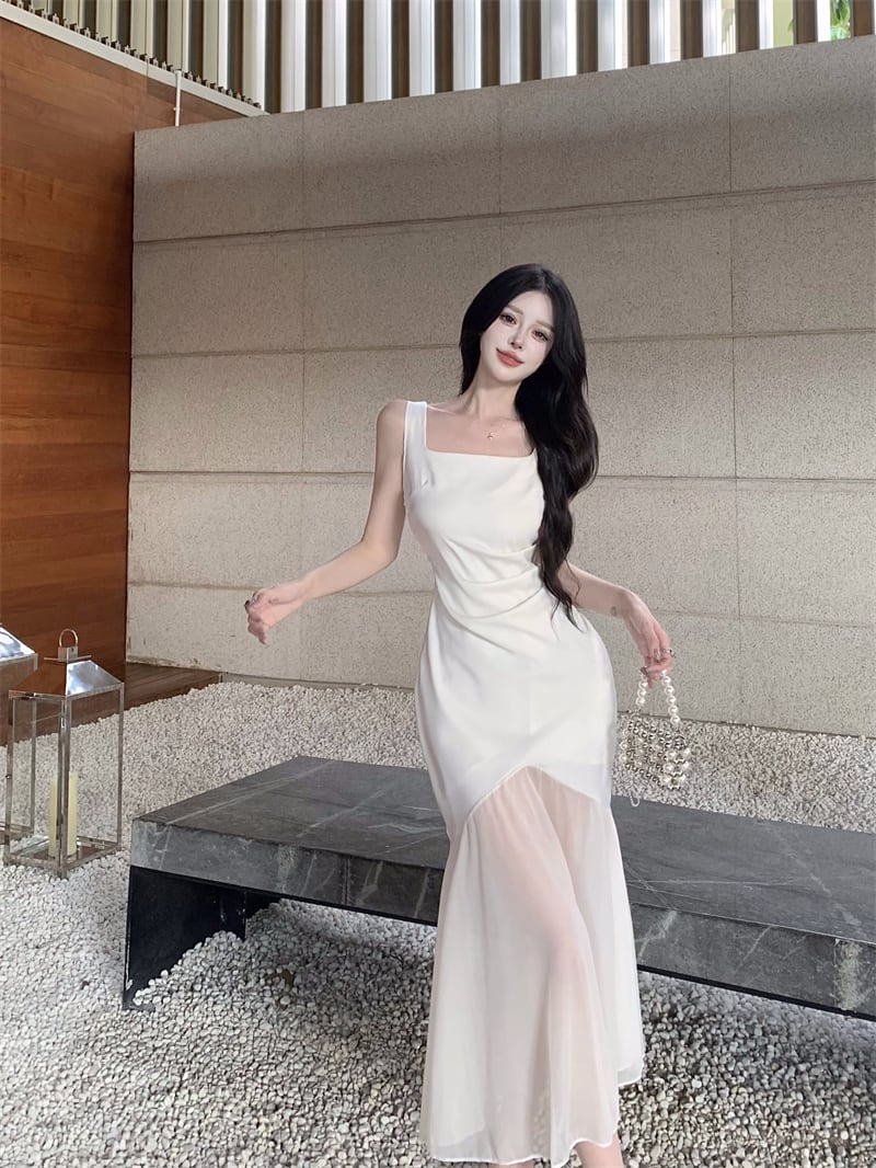 【dress】Uネックマーメイドキャミワンピース G21260