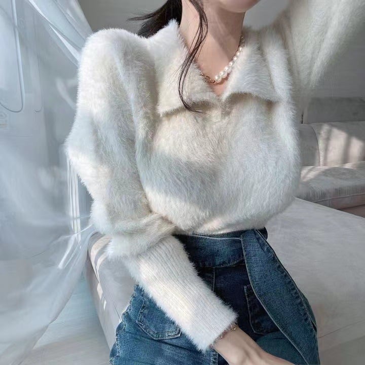 【outer】折り襟シャギートップス　M26267