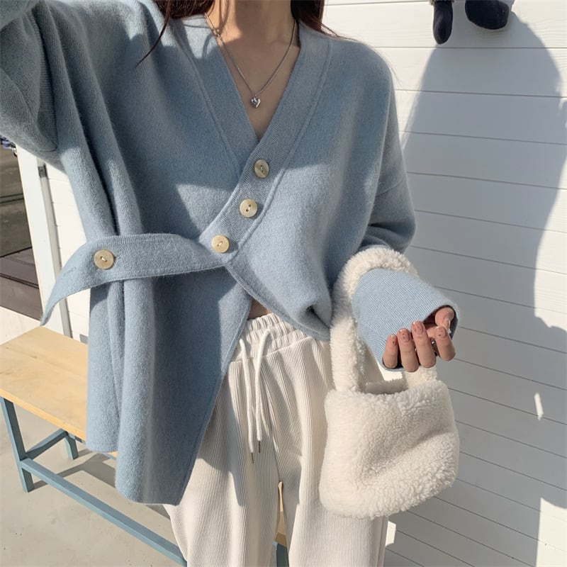 【outer】Vネックニットカーデ　M27161