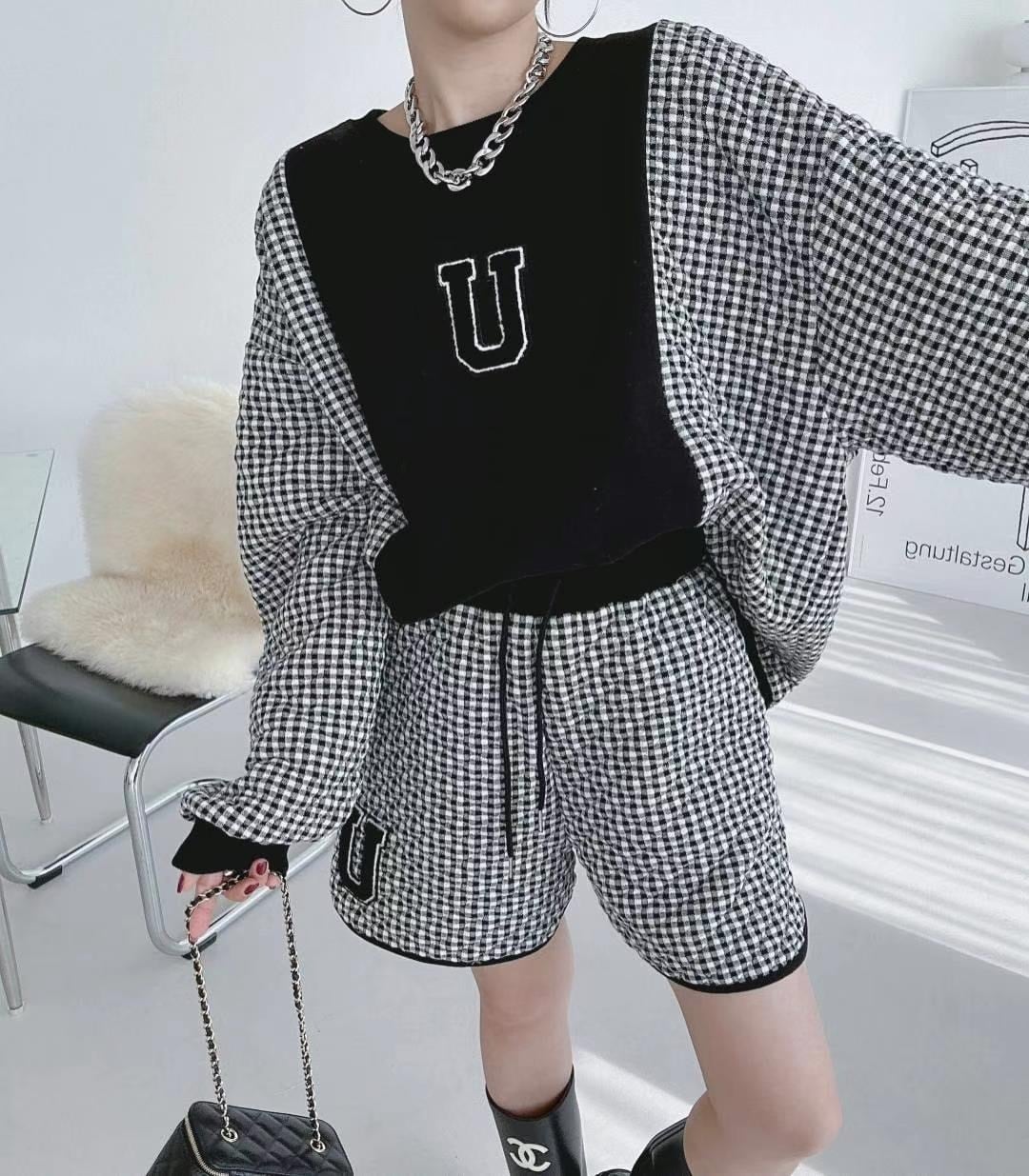 【set】プルオーバー×ショートパンツセット　M26193