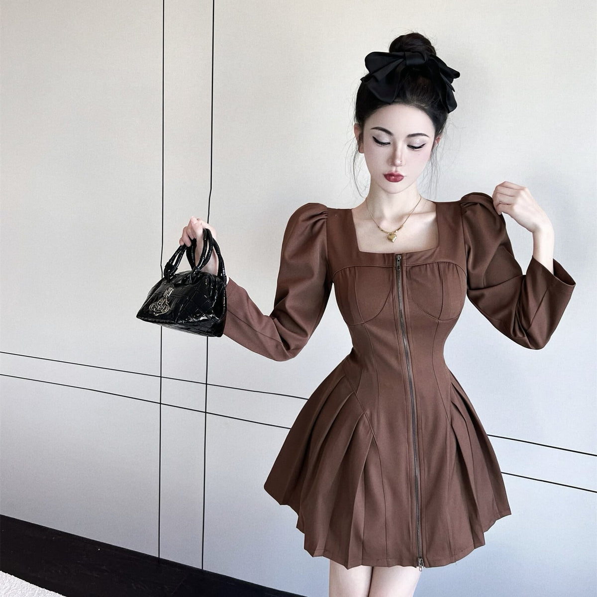 【dress】ファスナーワンピース　M27408