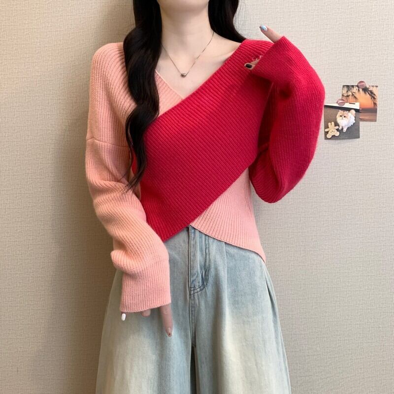 【tops】クロスニットトップス　M28275