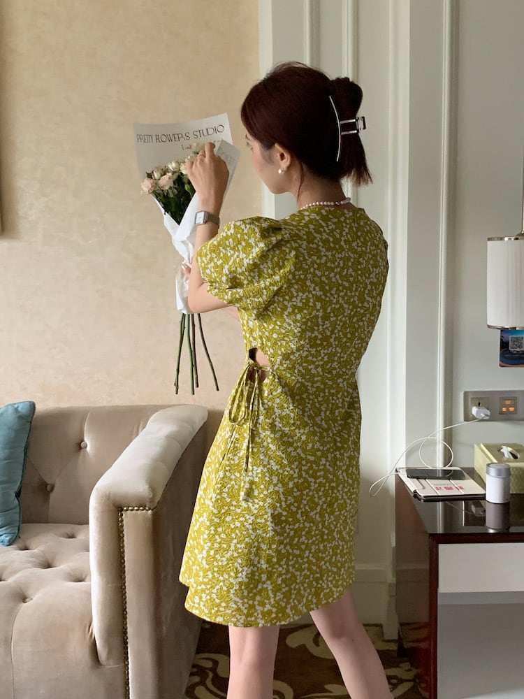 【dress】花柄ワンピース　M24870