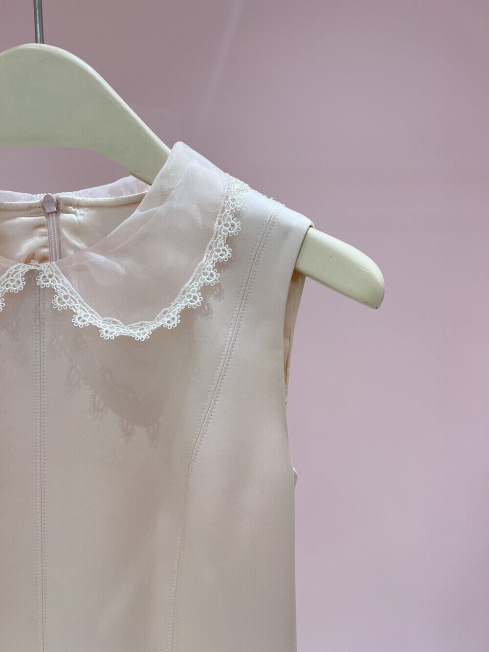 【dress】バックリボンレースドッキングミニワンピース　N3535