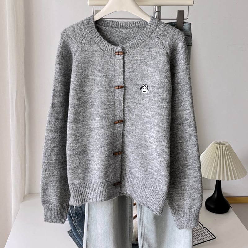 【outer】4色展開ニットカーディガン Q7492
