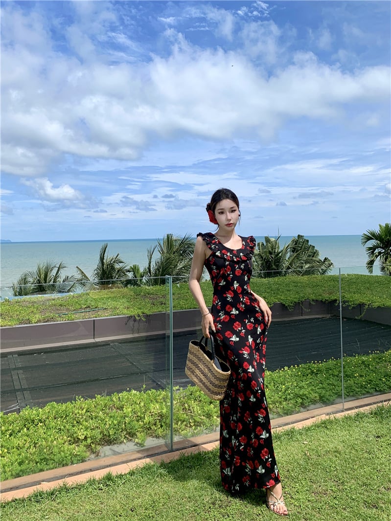【dress】花柄ワンピース　M24907