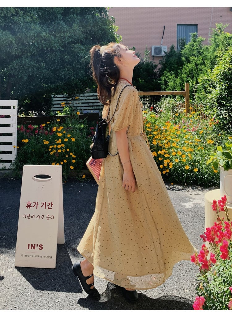 【dress】ドット柄ワンピース　M23929
