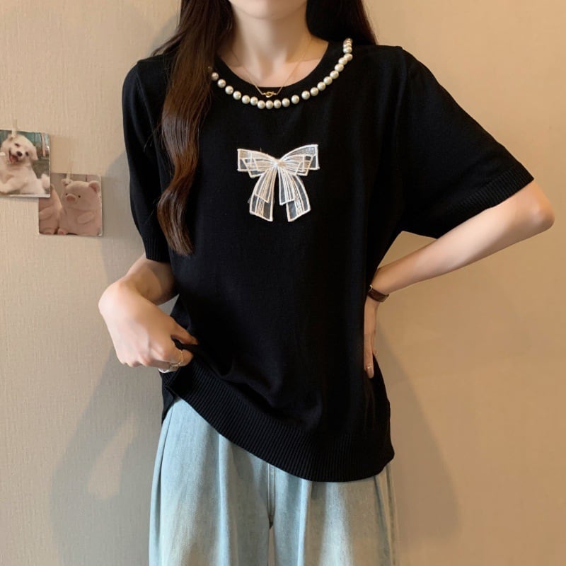 【tops】半袖ニットTシャツG21047