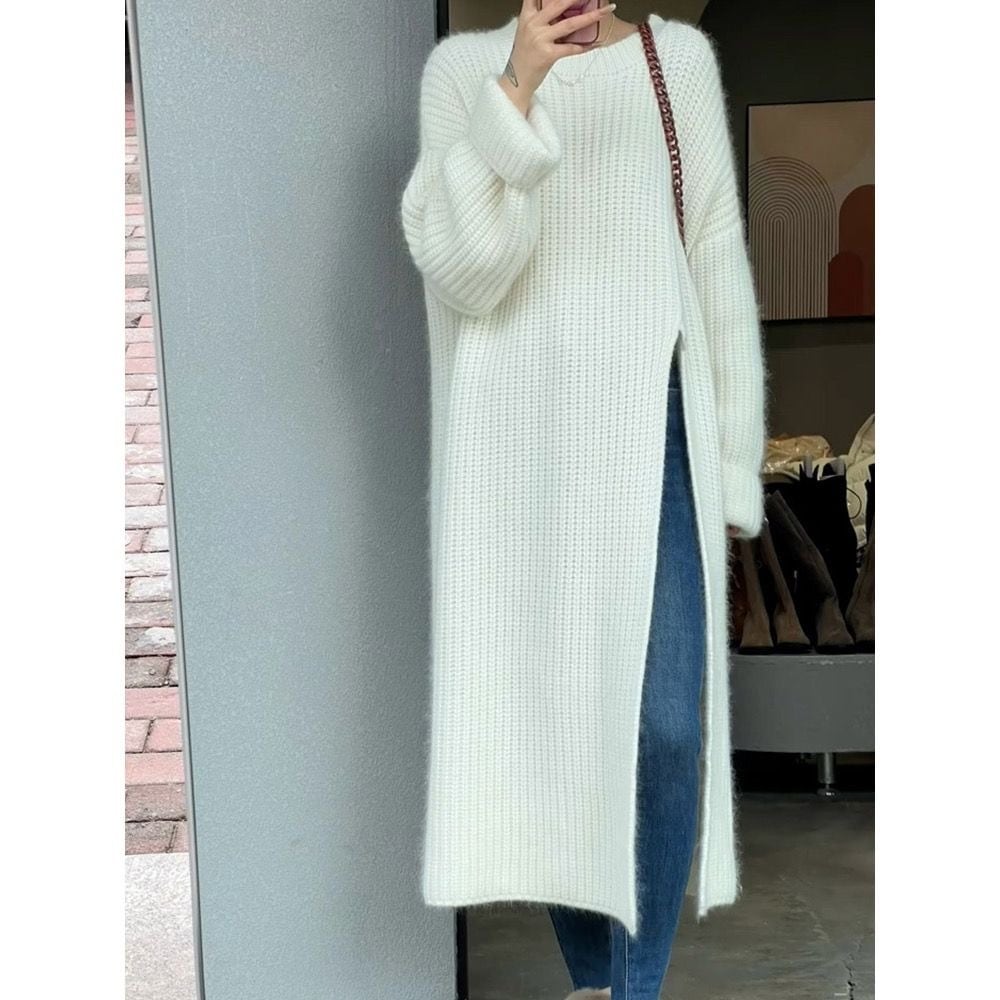 【dress】スリットニットワンピース 　N2753