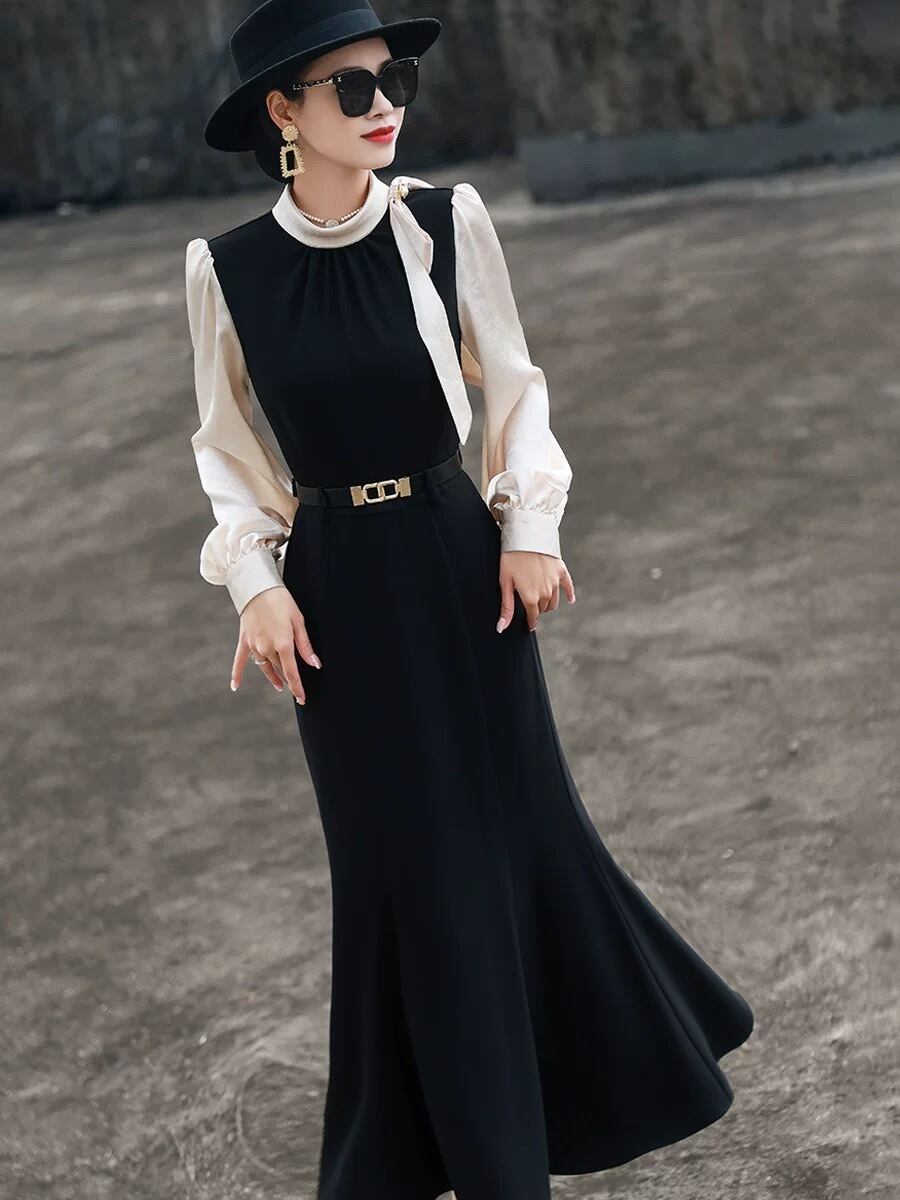 【dress】ドッキングマーメイドデートワンピース　N2955