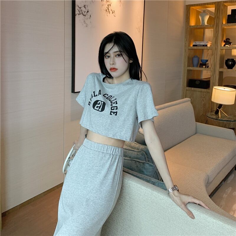 【set】プリントTシャツ+スカート２点セットG21289
