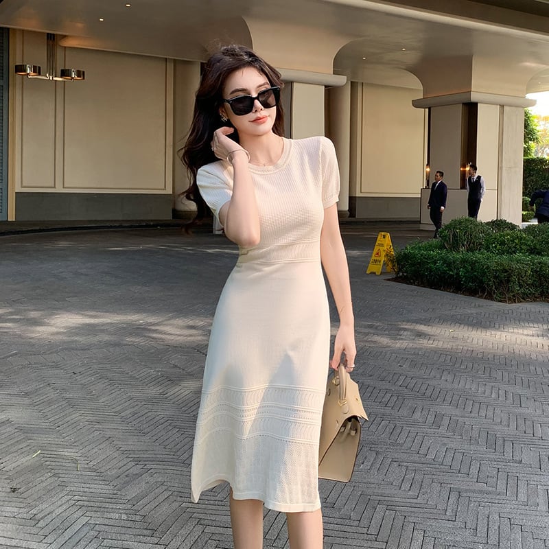 【dress】薄手ニットワンピース　M29747