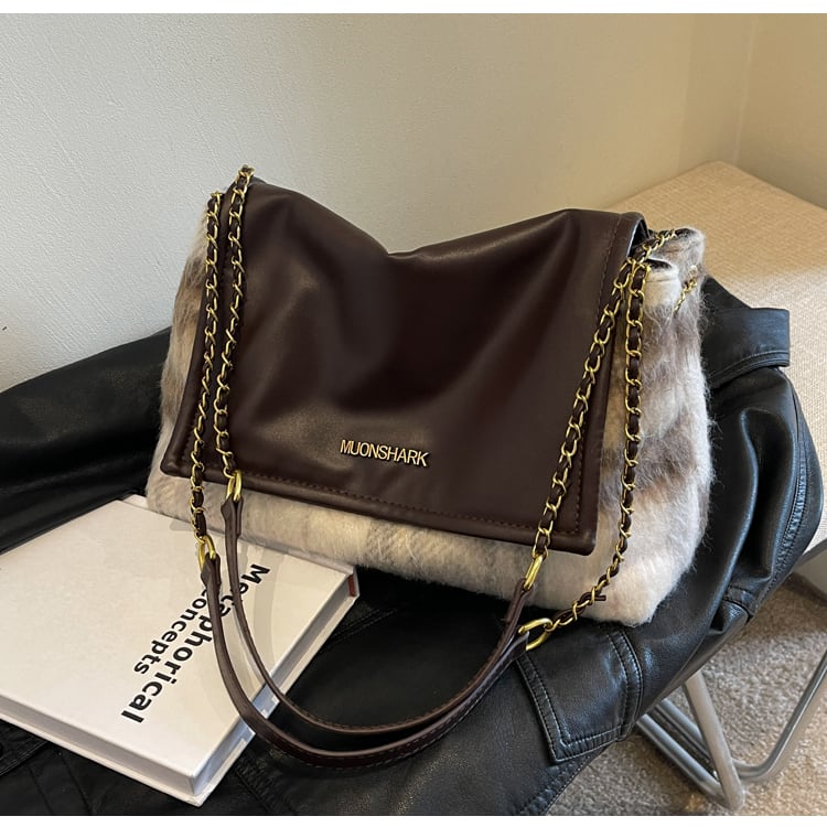 【小物】大容量ジッパーショルダーバッグG20148