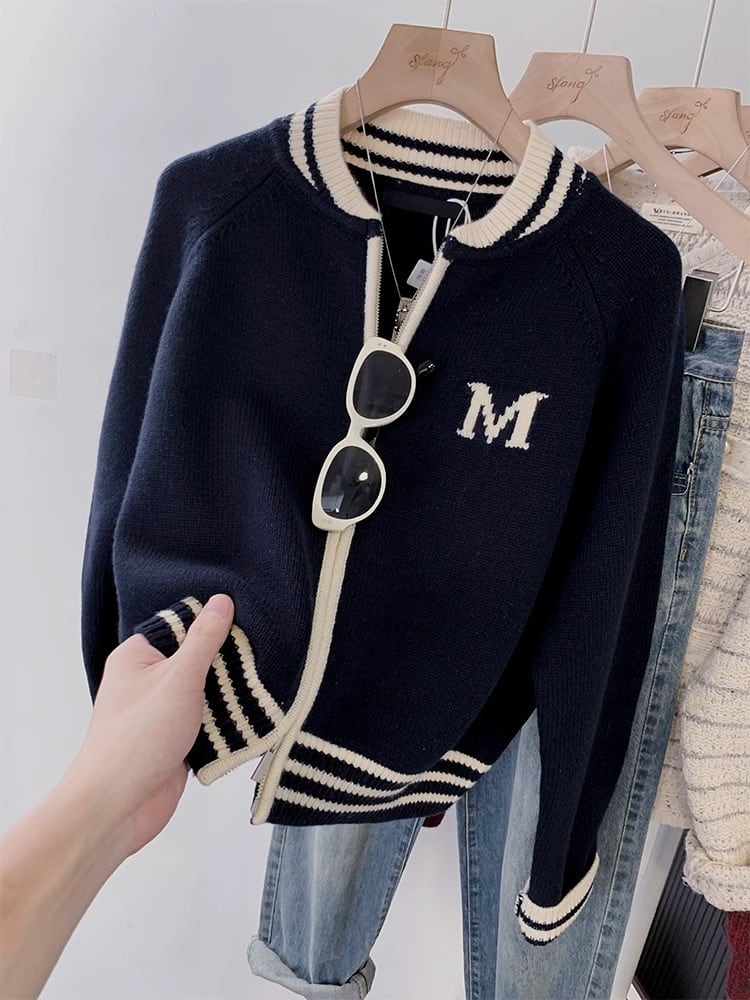 【outer】ファスナーニットカーデ　M29234
