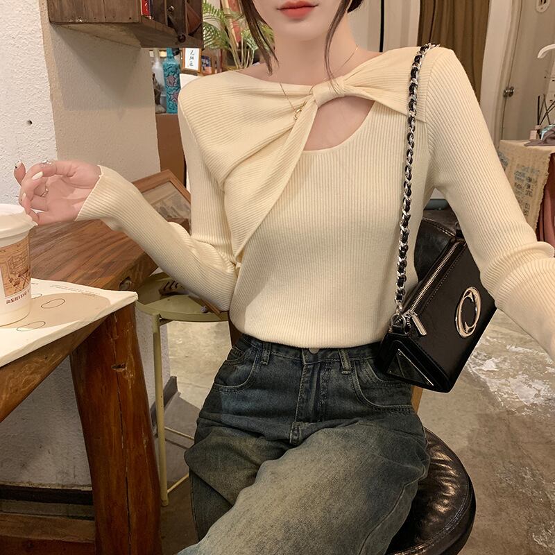 【tops】ニットトップス　M18841