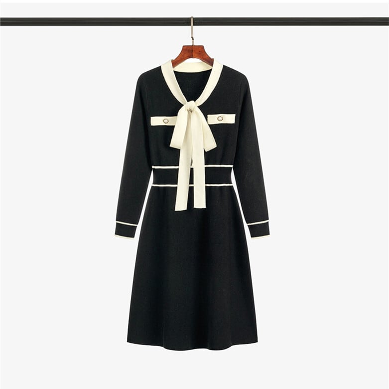 【dress】リボンニットワンピース　N3353