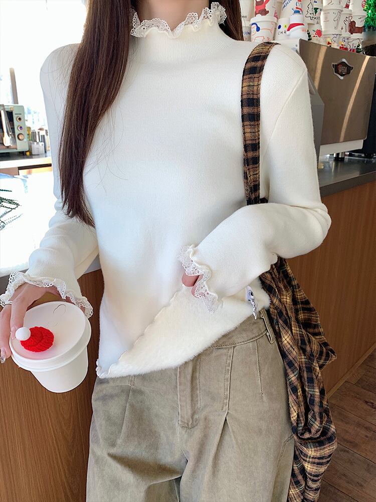 【tops】裹起毛ドッキングトップス　M28639