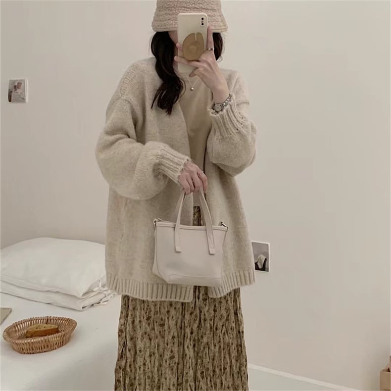 【outer】Vネックニットカーデ　M25798